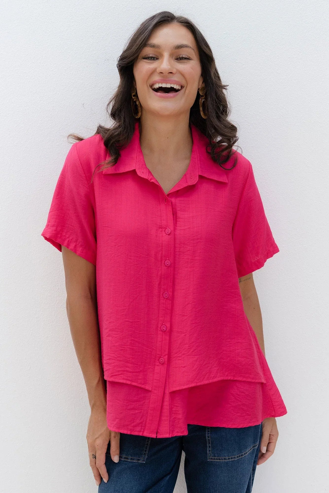 Layered Top - Hot Pink