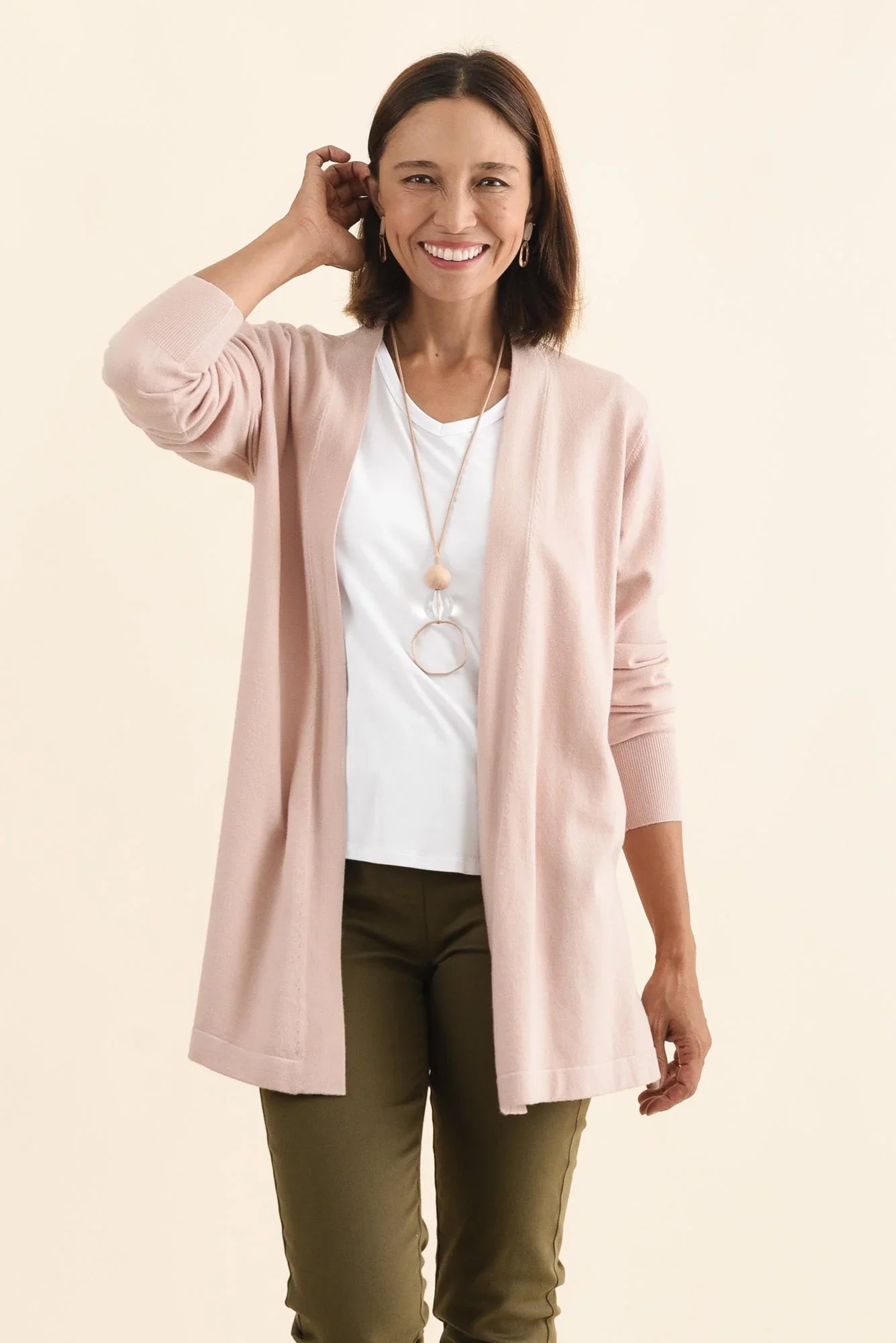 Knit Cardigan - Light Pink