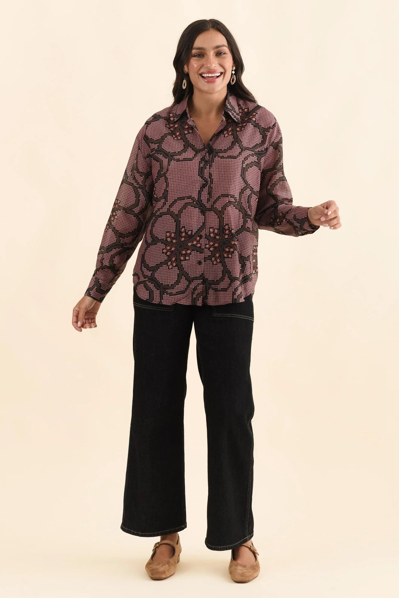 Cotton Silk Shirt - Pink Floral