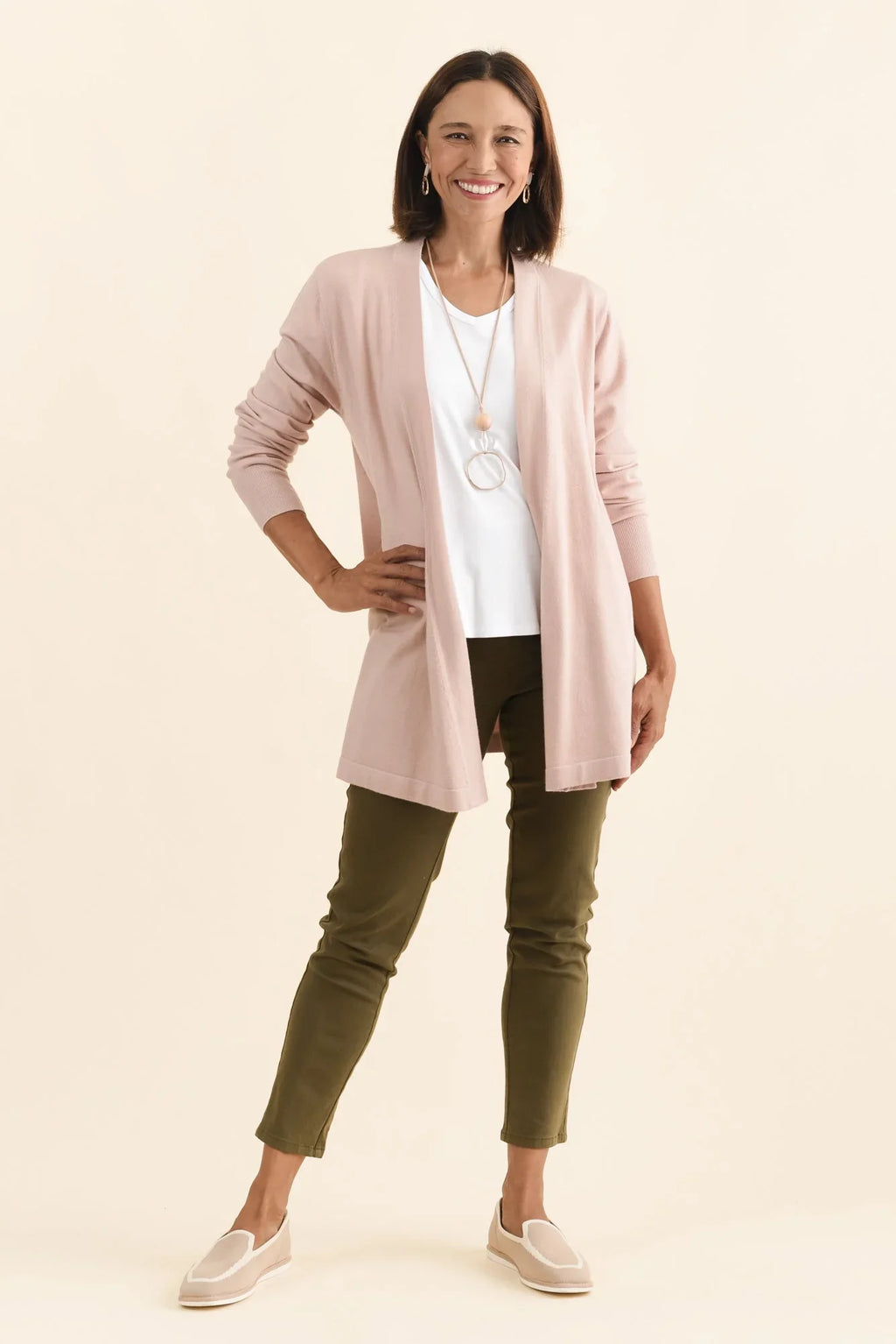 Knit Cardigan - Light Pink