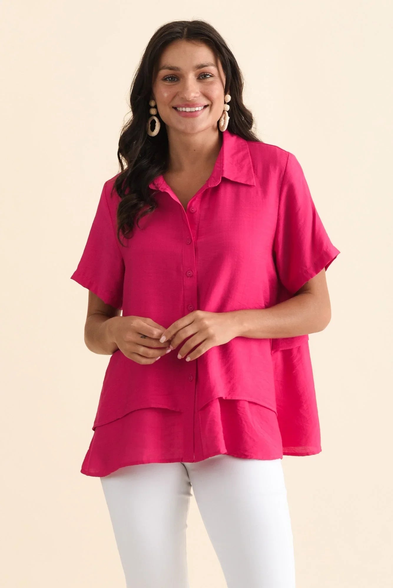 Layered Top - Hot Pink