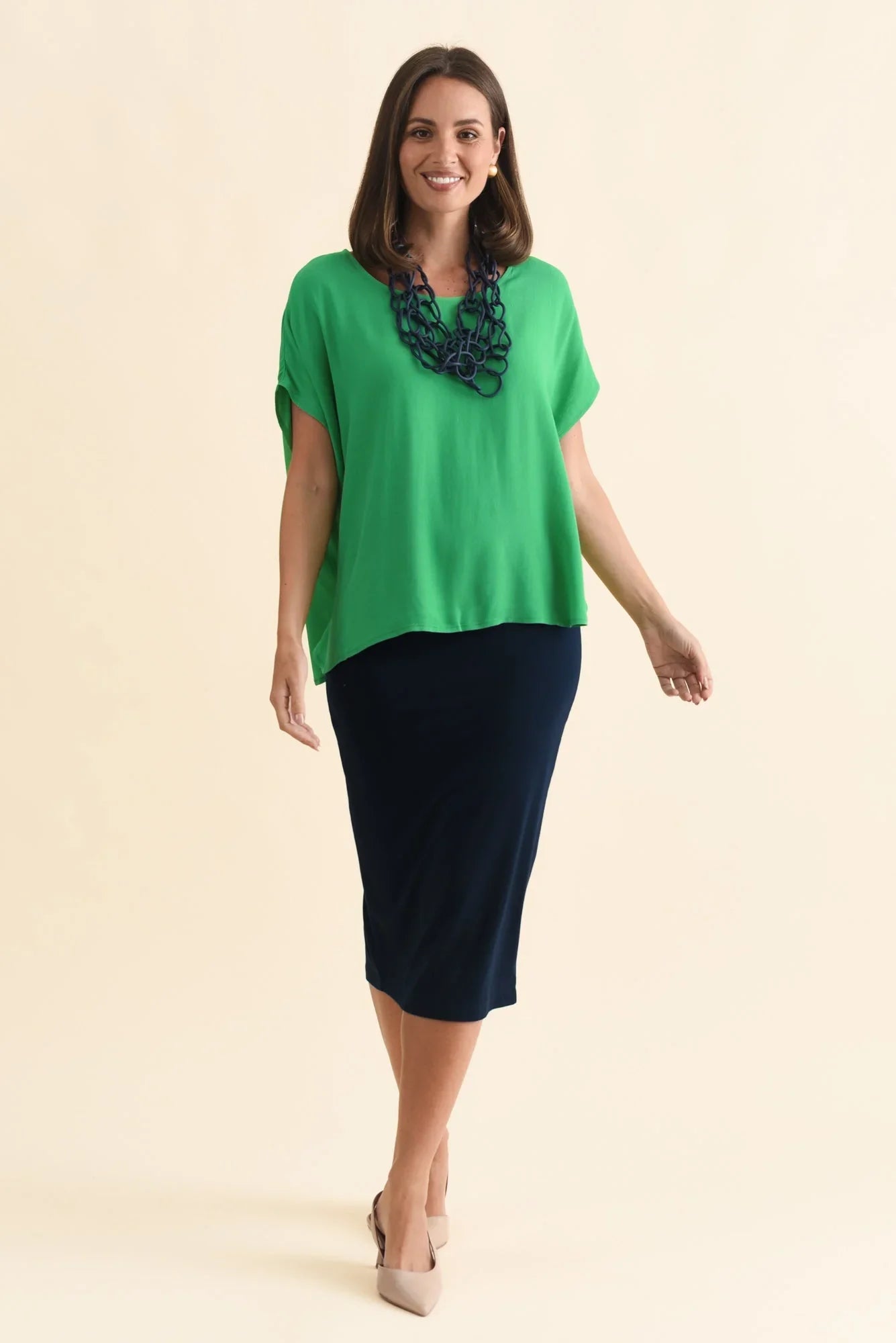 Drape Top-Green