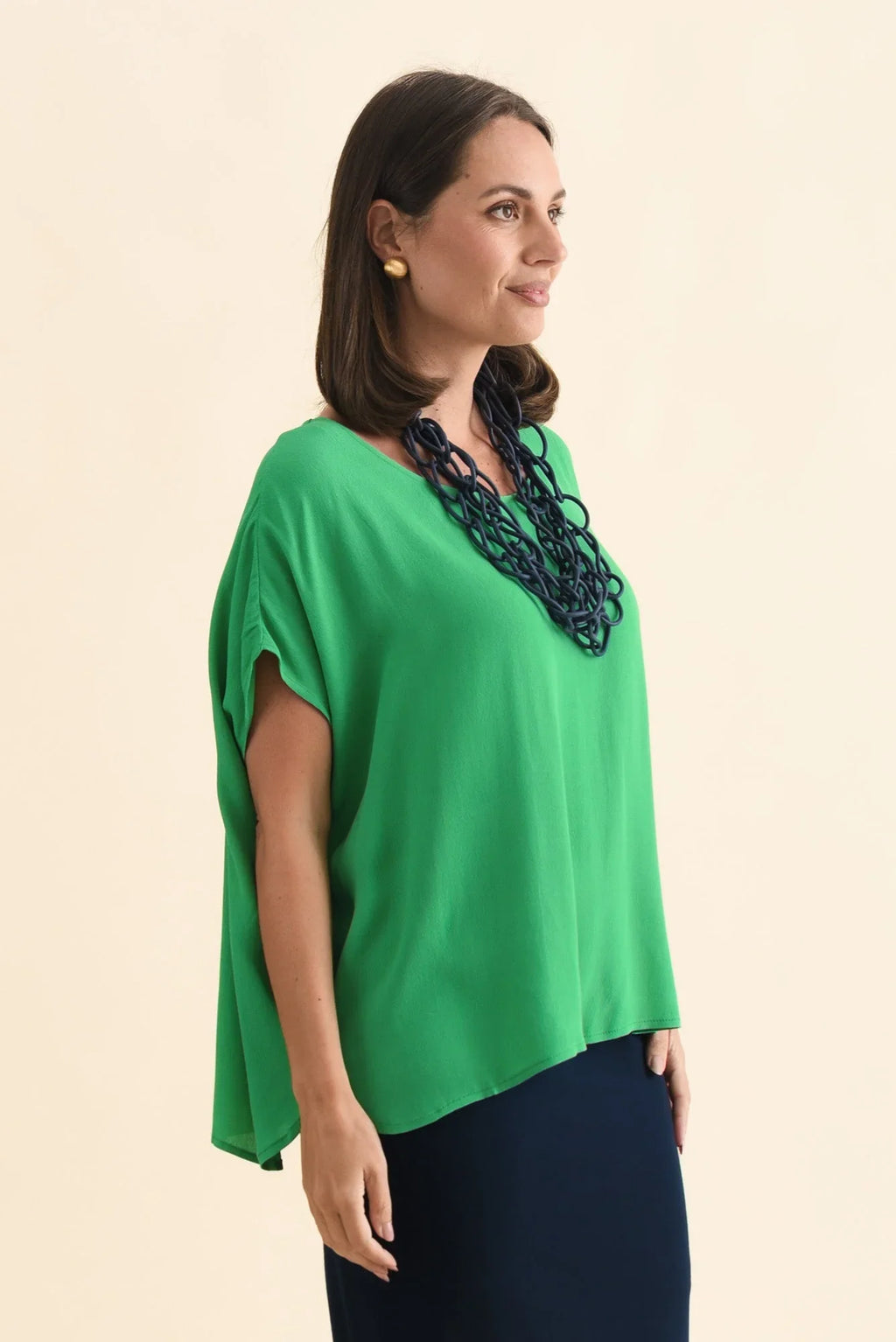 Drape Top-Green