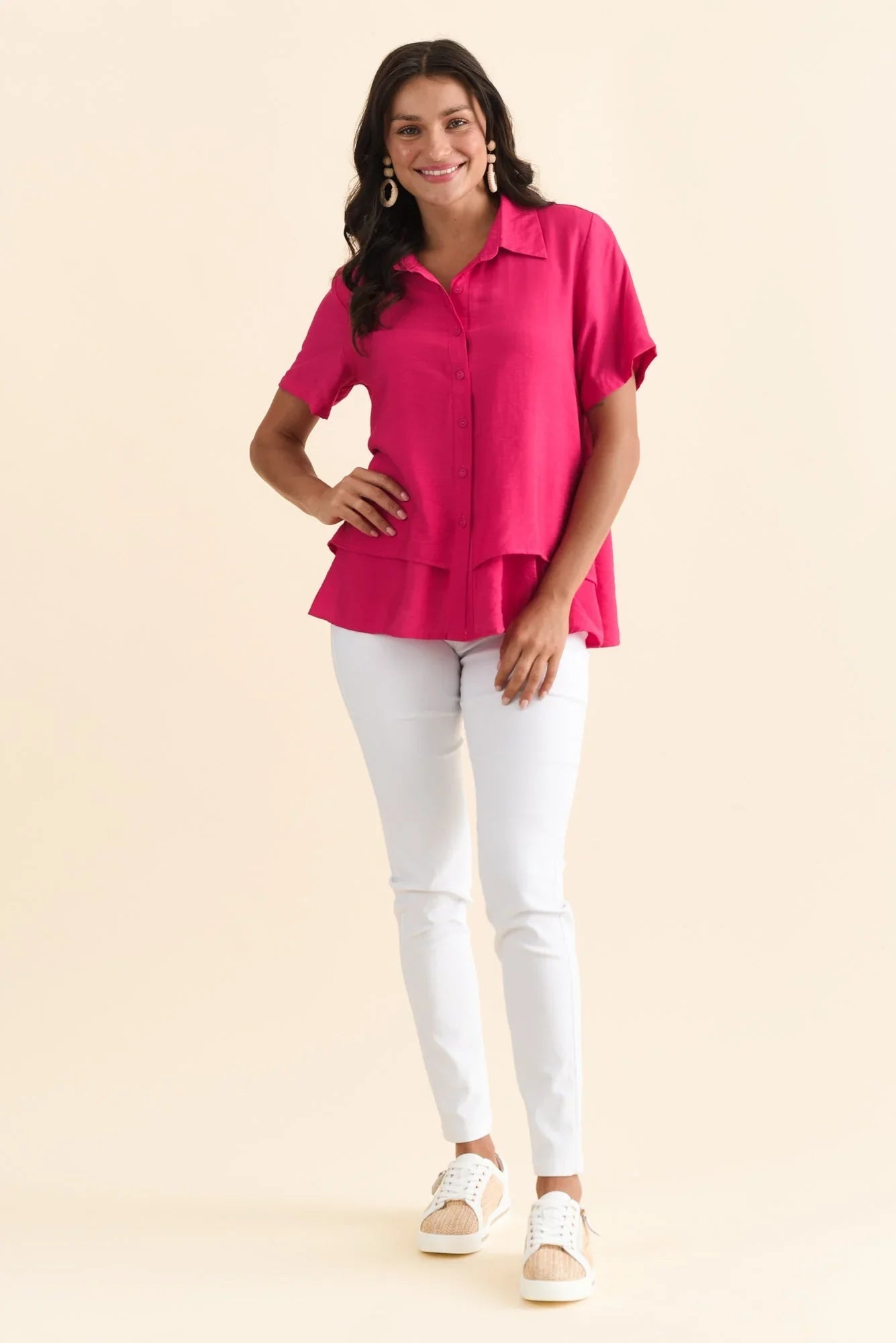 Layered Top - Hot Pink