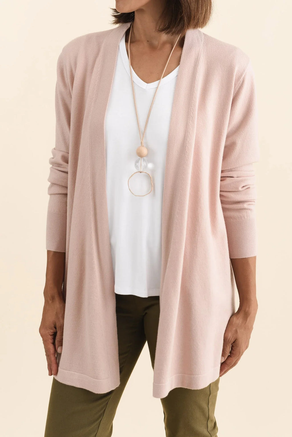 Knit Cardigan - Light Pink