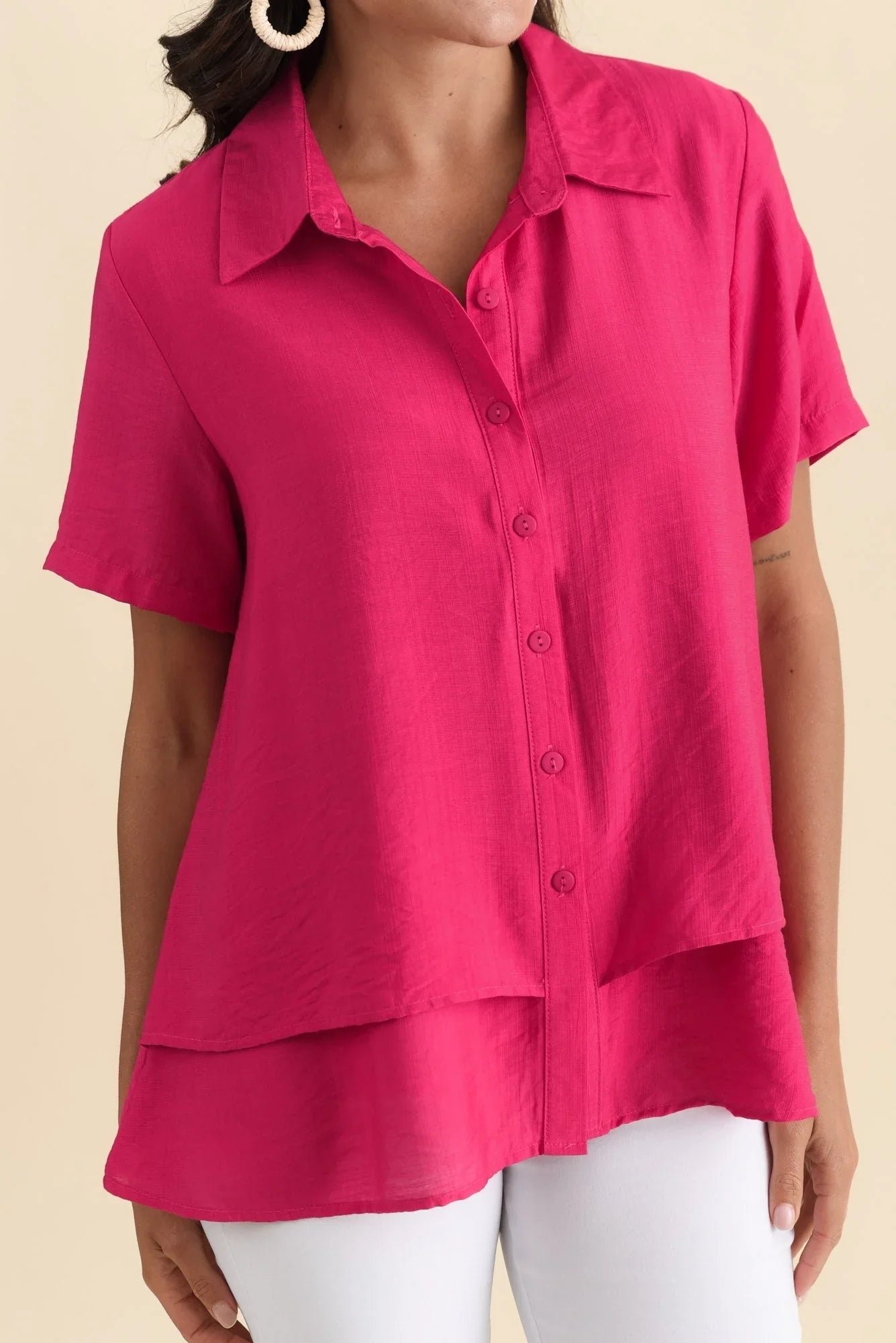 Layered Top - Hot Pink