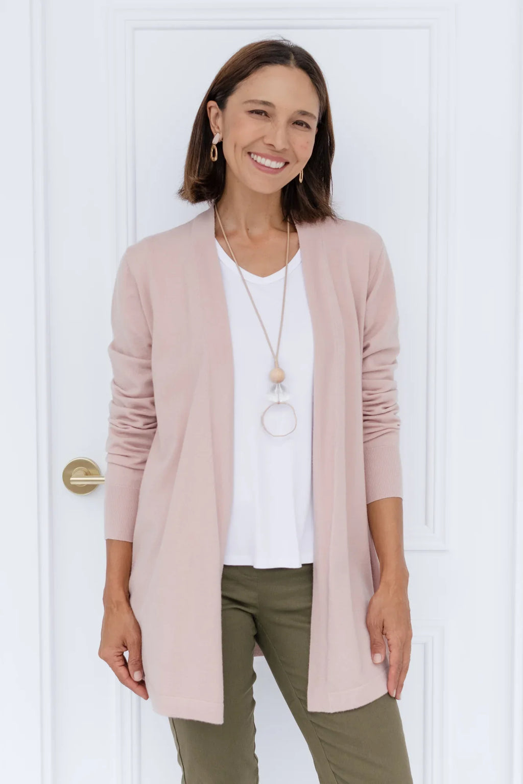 Knit Cardigan - Light Pink