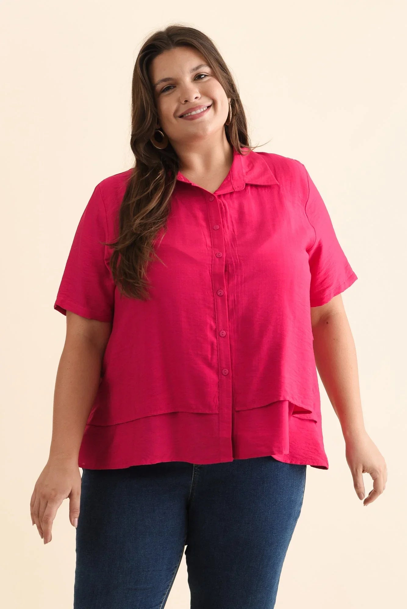 Layered Top - Hot Pink